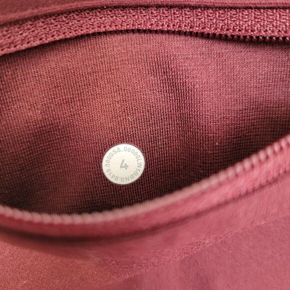 Lululemon 4 Zoned In Tight 27" Cassis Maroon Burgundy Red Reflective Compression - Picture 10 of 12